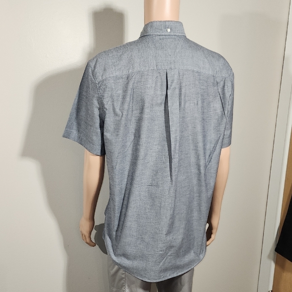 Tommy Hilfiger Blue Short Sleeve Button Down Shirt - Picture 6 of 11